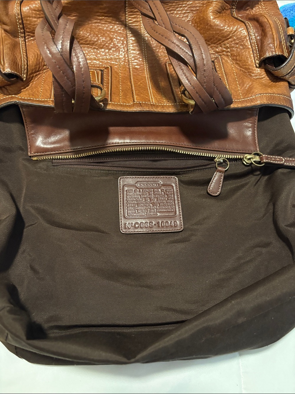 Coach Vintage 2006 Soho Mia Whiskey Pebbled Leather Tote #10049 - Picture 13 of 15